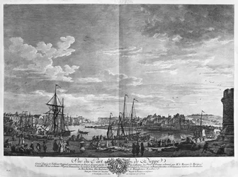 Veduta del porto di Dieppe, serie di 